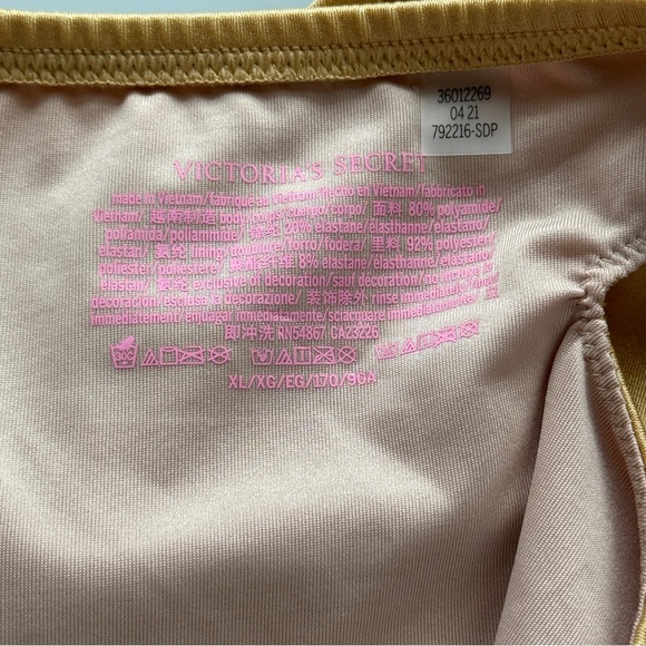 Victoria's Secret Lagos Cutout High Waist Cheeky Bottom Shira Gold Size XL NEW - Picture 6 of 7